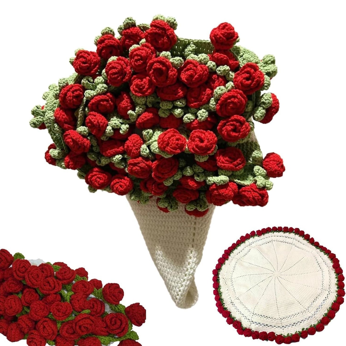 Crochet Rose Bouquet Blanket